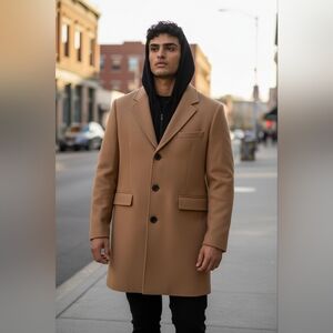 DKNY Men's Tan Trench Coat